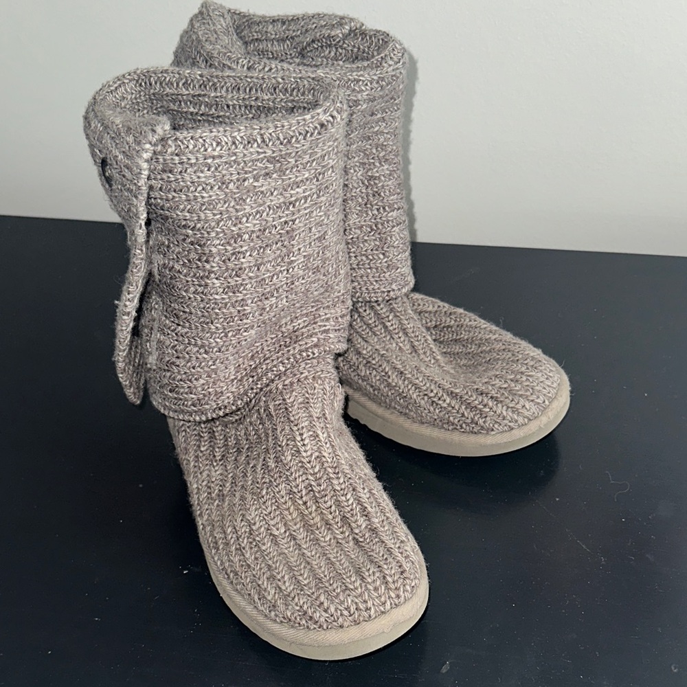 UGG Women's Knit Winter Boots - Gray - Picture 1 of 4